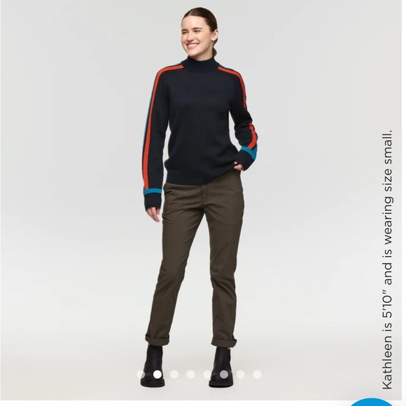 Cotopaxi Women's XL Libre Mock Sweater Carbon Black Grey Blue Merino Wool NWT - Picture 8 of 15